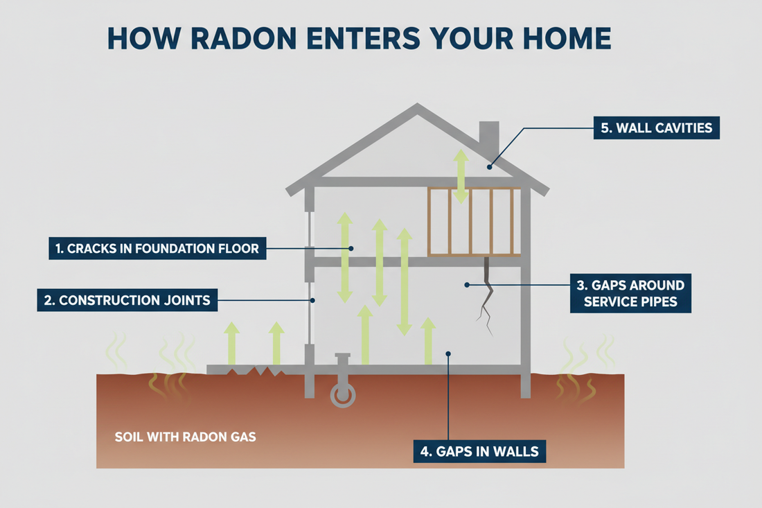 How Radon Enters Homes