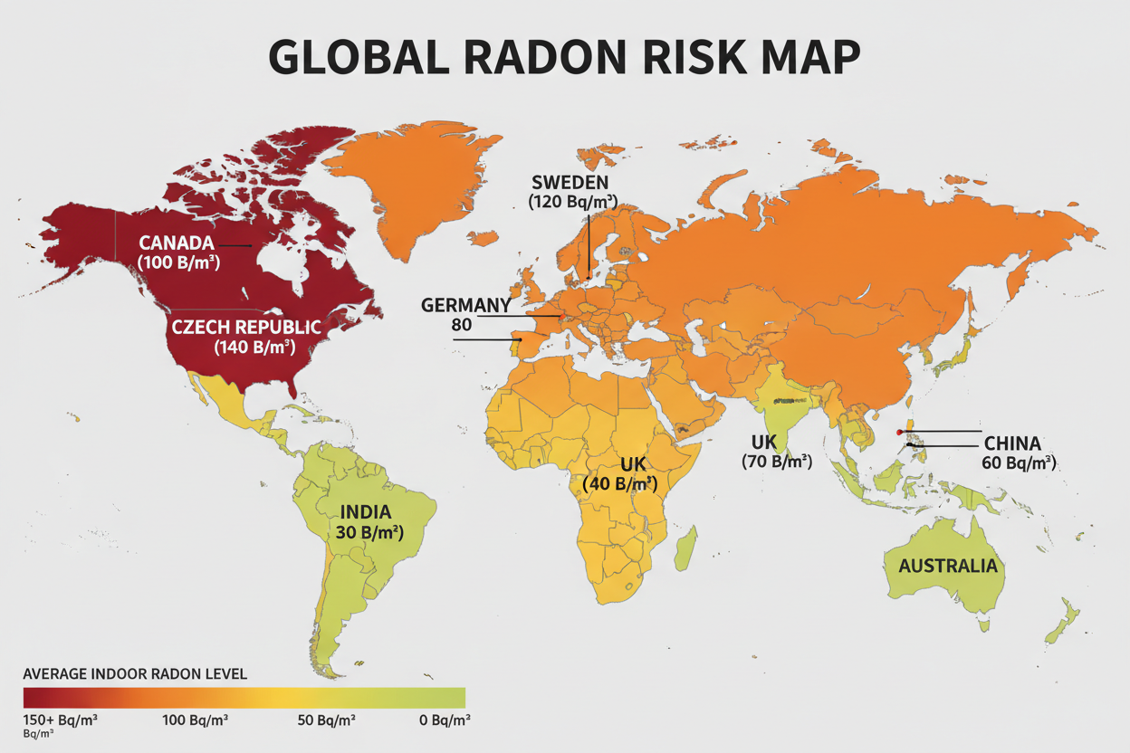 Radon Levels Around the World